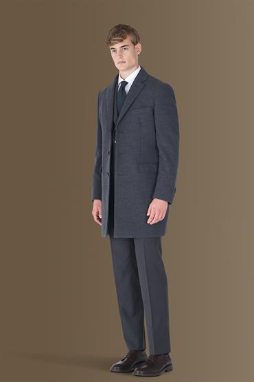 single breasted coat<br/>VARIANTE : BLACK