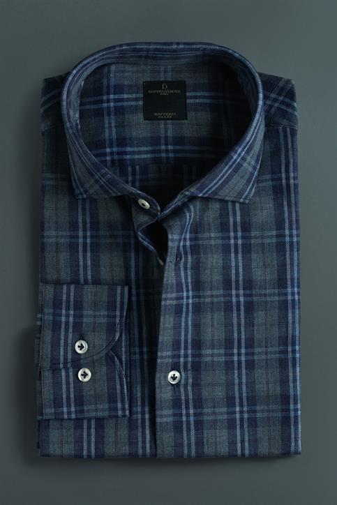 french collar classic fit casual shirt