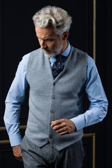 SINGLE BREASTED VEST<br/>VARIANTE : DK BLUE
