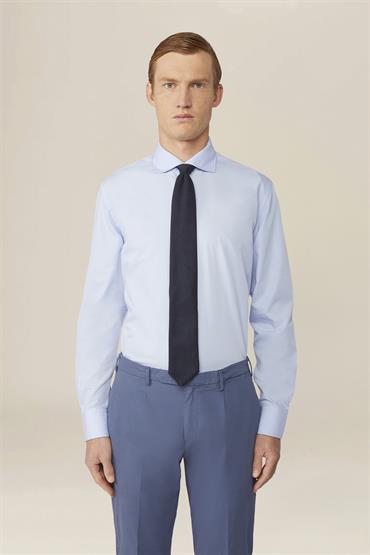 french collar classic fit shirt DK SKY