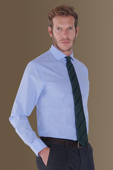 french collar classic fit shirt<br/>VARIANTE : SKY