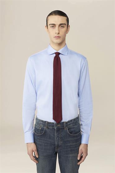 french collar classic fit shirt DK SKY