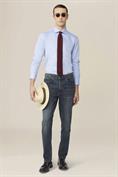 french collar classic fit shirt DK SKY