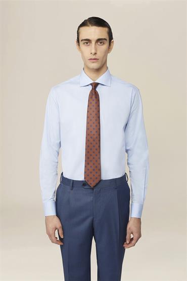 french collar slim fit shirt SKY