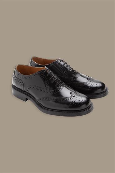 FULL BROGUE DERBY SHOES<br/>VARIANTE : BLACK