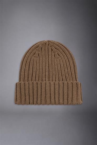 RIB BEANIE HAT BEIGE