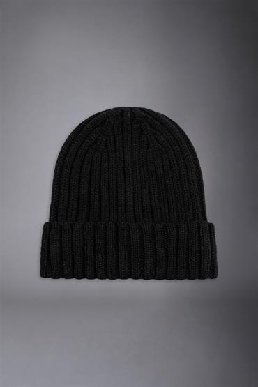 RIB BEANIE HAT BLACK