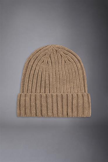 RIB BEANIE HAT LT BEIGE