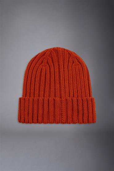 RIB BEANIE HAT ORANGE