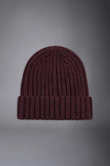 RIB BEANIE HAT PLUM