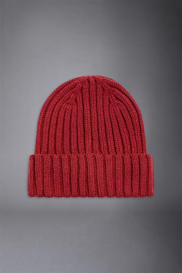 RIB BEANIE HAT RED