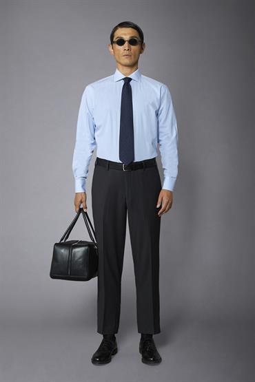 FRENCH COLLAR CLASSIC FIT WHITE/SKY