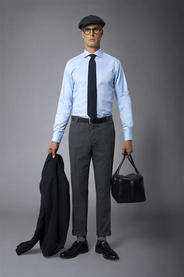 FRENCH COLLAR SLIM FIT SKY