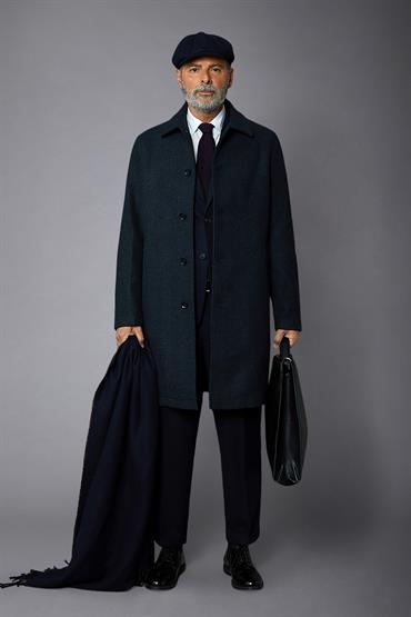 SINGLE BREASTED COAT BLUE