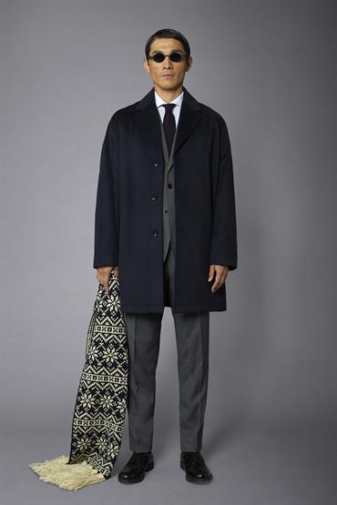SINGLE BREASTED COAT BLUE