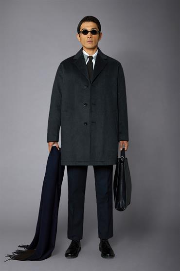 SINGLE BREASTED COAT DK GREY