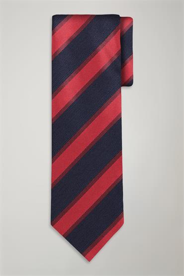 BAMBOO BLEND TIE DK BLUE/ RED