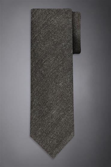 WOOL BLEND TIE ANTHRACITE