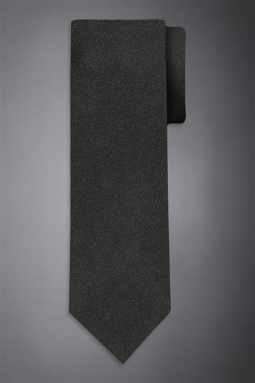 WOOL BLEND TIE BLACK