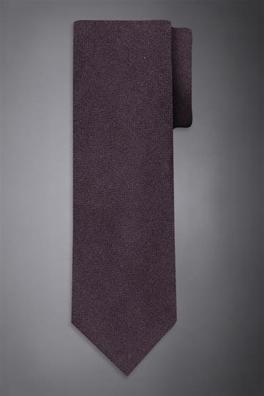 WOOL BLEND TIE BORDEAUX