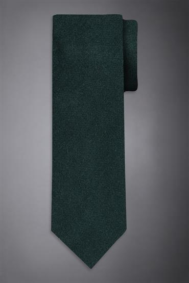 WOOL BLEND TIE FOREST GREEN