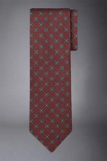 WOOL TOUCH TIE BORDEAUX
