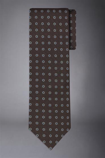 WOOL TOUCH TIE DK BROWN