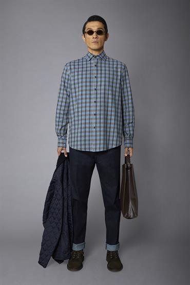 FRENCH COLLAR BAGGY FIT INDIGO