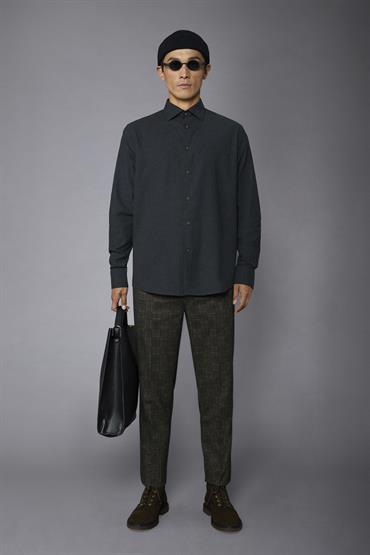 FRENCH COLLAR BAGGY FIT DK GREY