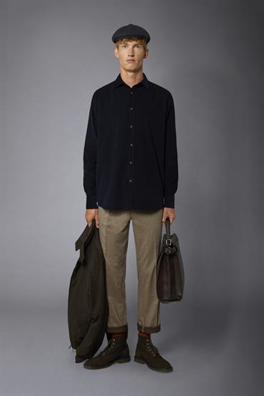 FRENCH COLLAR BAGGY FIT DK BLUE