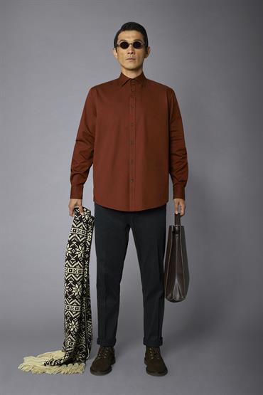 FRENCH COLLAR BAGGY FIT BRICK