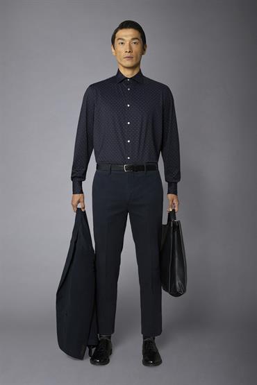 FRENCH COLLAR BAGGY FIT DK BLUE
