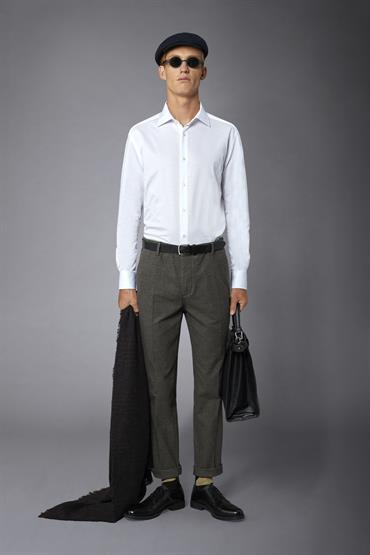 FRENCH COLLAR BAGGY FIT WHITE