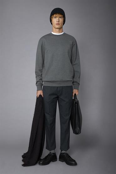 ROUND NECK FLEECE MD GREY