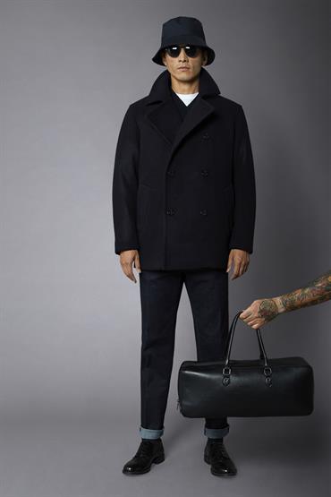 PADDED PEACOAT DK BLUE