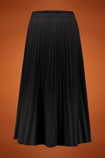 PLISSè LONG SKIRT BLACK