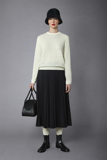 ROUND NECK KNIT CREAM