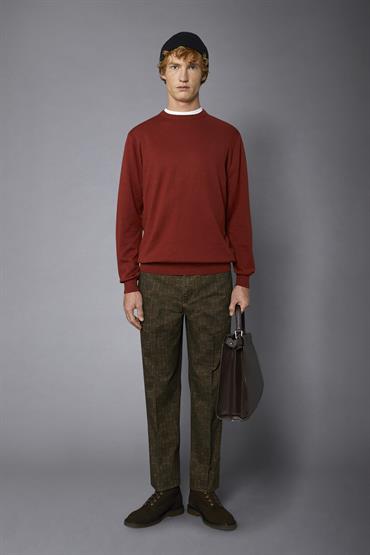 ROUND NECK SWEATER CLAY
