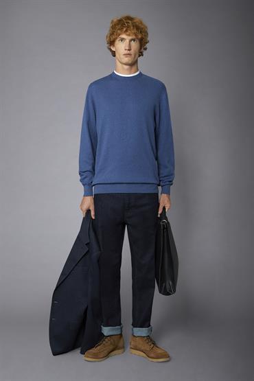 ROUND NECK SWEATER INDIGO