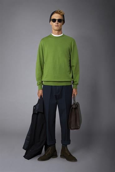 ROUND NECK SWEATER LT GREEN