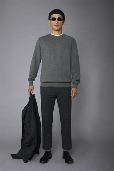ROUND NECK SWEATER MD GREY