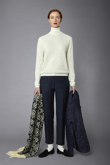 TURTLE NECK KNIT CREAM