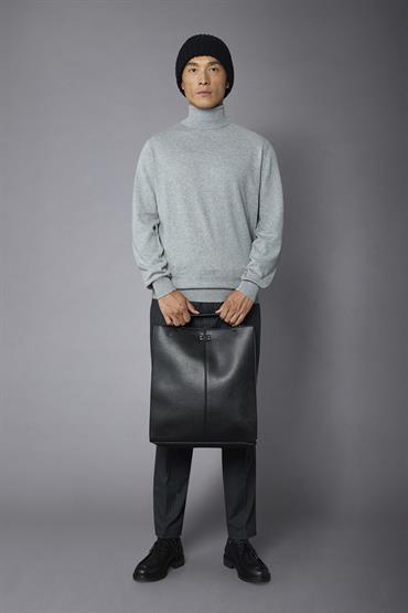 TURTLE NECK SWEATER LT GREY