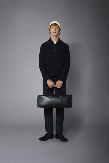 HALF ZIP POLO DK BLUE
