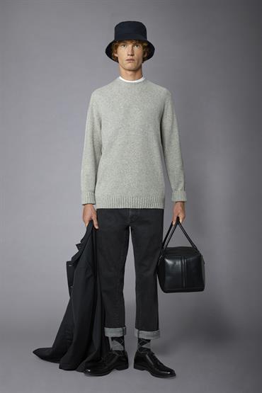 ROUND NECK LT GREY