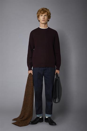 ROUND NECK BORDEAUX