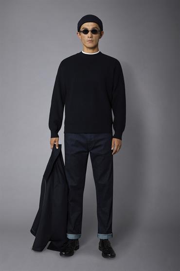 ROUND NECK DK BLUE