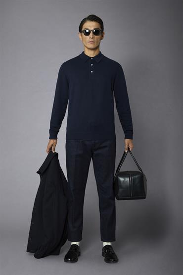 POLO LONG SLEEVES DK BLUE