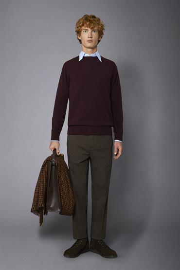 ROUND NECK BORDEAUX