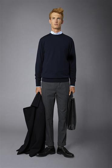 ROUND NECK DK BLUE